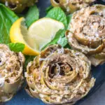 Stuffed Artichokes with Lemon and Fresh Mint