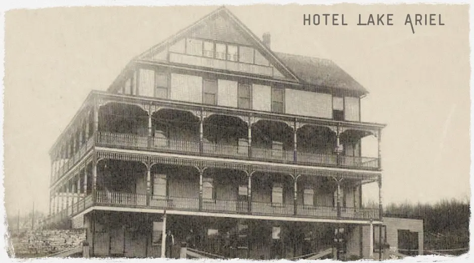 Vintage Picture of Hotel Lake Ariel 