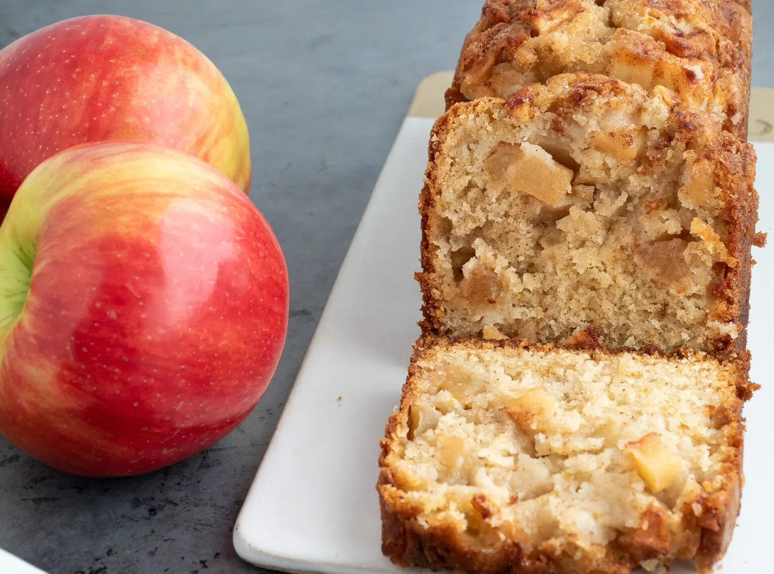 Jewish Apple Cake Recipe | Sliced with apples