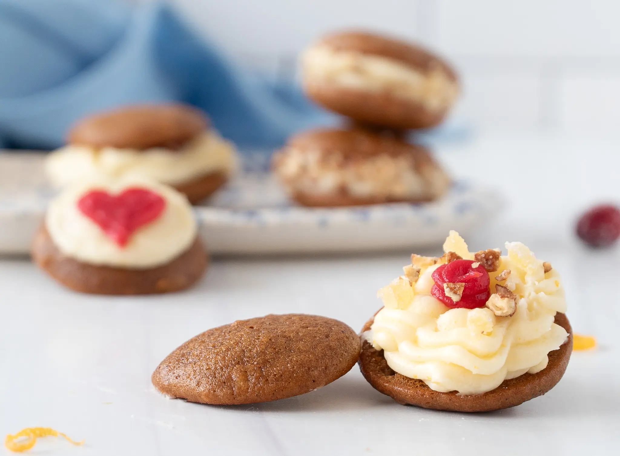 Open sandwich cookie and Harvest Ginger Cookie Recipe