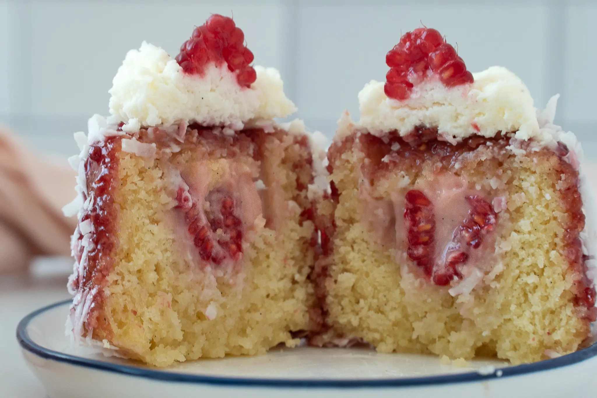 Inside Raspberry Coconut Lafayette Cake Recipe