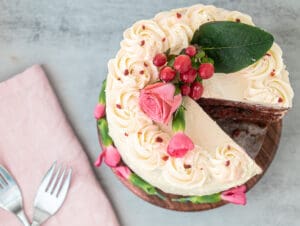 “Lady in Red” – Moist Red Velvet Cake with Chocolate Ganache