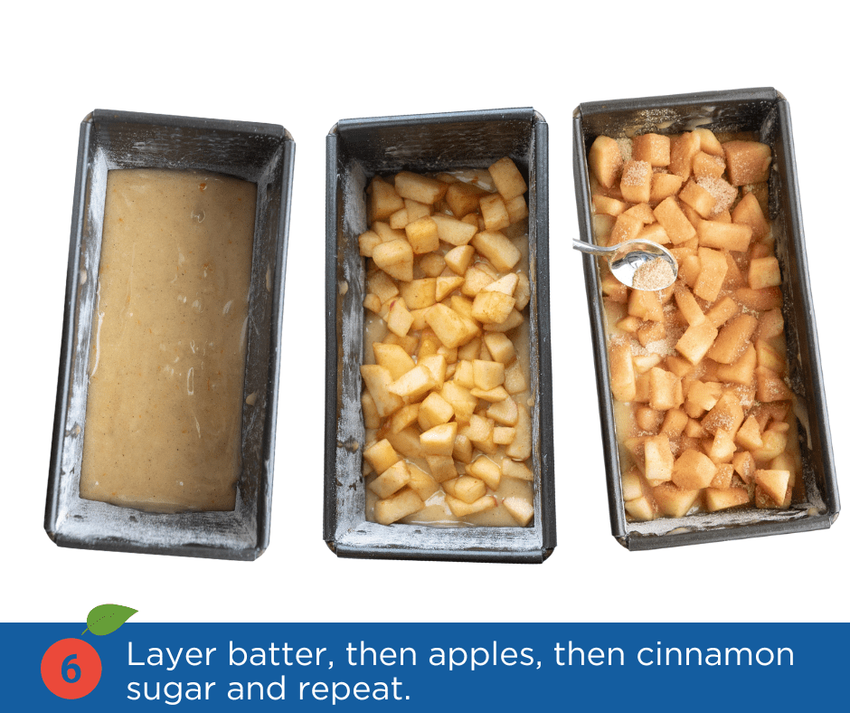 Jewish Apple Cake Process 6 Jewish Apple Cake assembly three pans