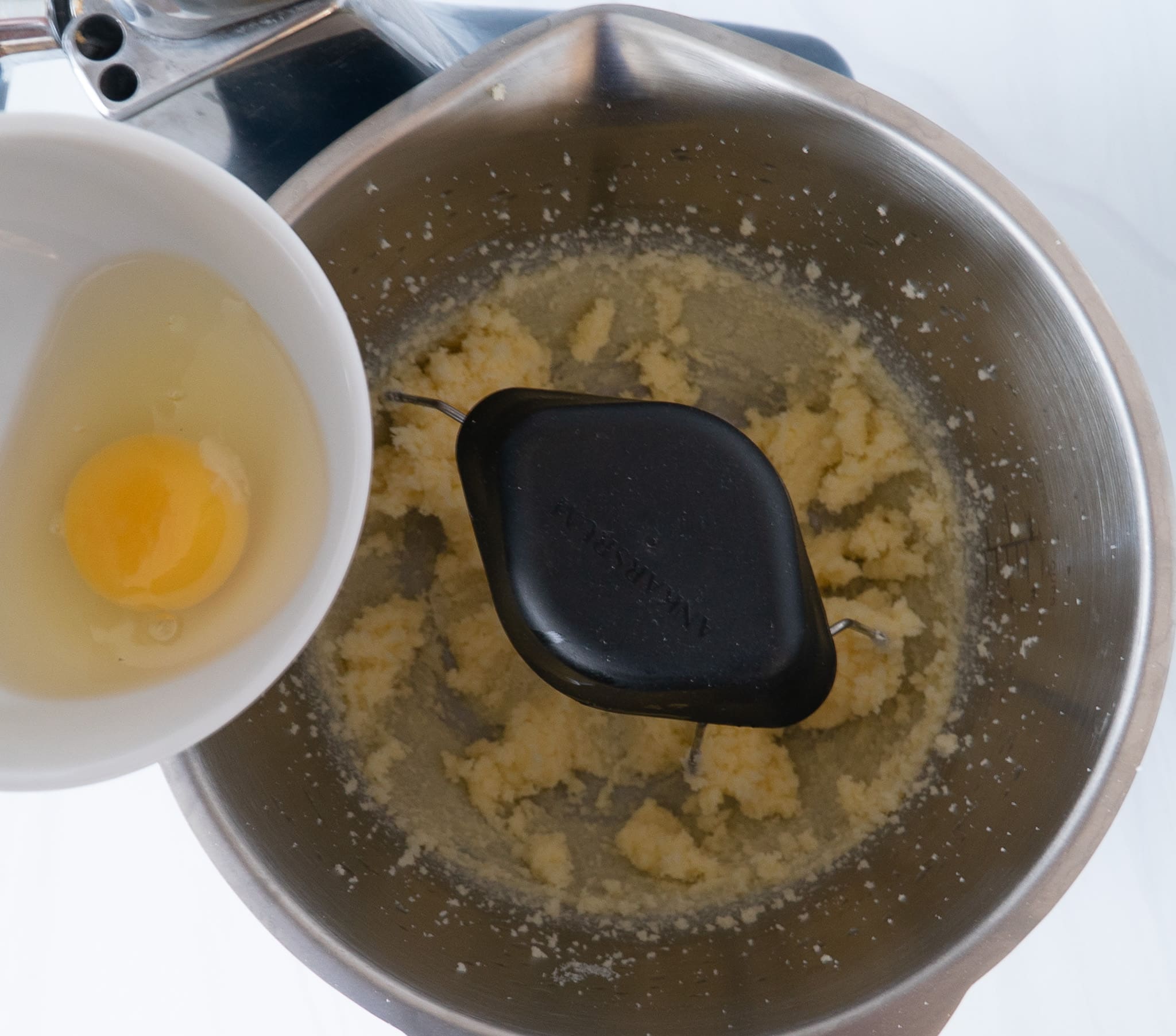 Add egg in mixing bowl | Harvest Ginger Cookie Recipe