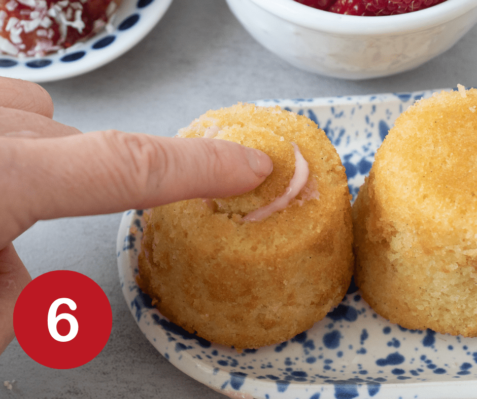 6Push raspberry into the center 6Push raspberry into the center