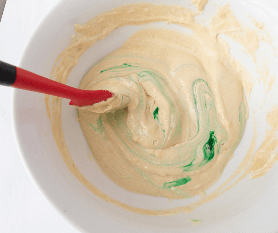 Add green food coloring Add green food coloring
