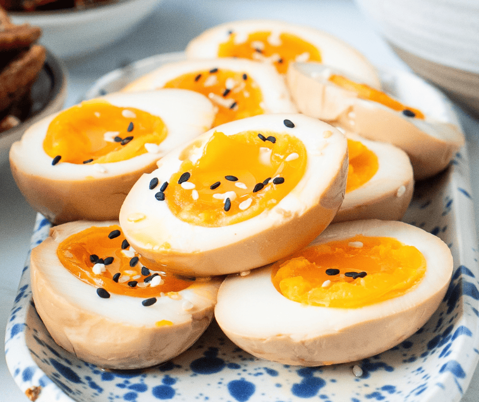 soy-marinated eggs